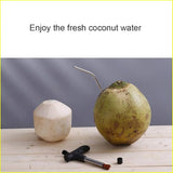Premium Coconut Opener Stainless Steel Drill Cutter with Cleaner Stick Coconut Tool (Coconut Opener with Straw)