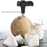 Premium Coconut Opener Stainless Steel Drill Cutter with Cleaner Stick Coconut Tool (Coconut Opener with Straw)