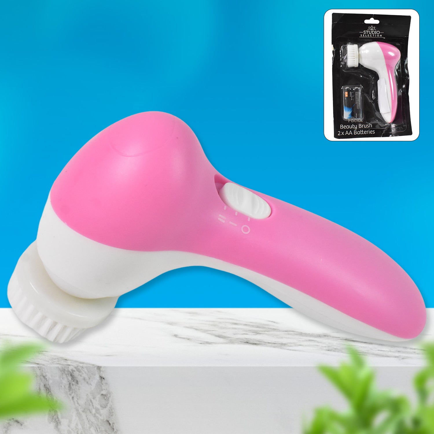 Facial Beauty Brush Face Massager (1 Pc With 2 Aa Battery Included)