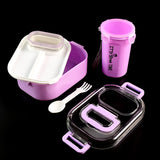 Multi-functional 1 Set Leakproof Lunch Box With Cutlery Tumbler